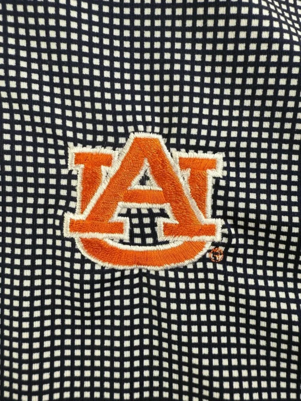 Auburn Tigers Polo Shirt Mens Medium Blue NCAA Football Southern Tide Checkered